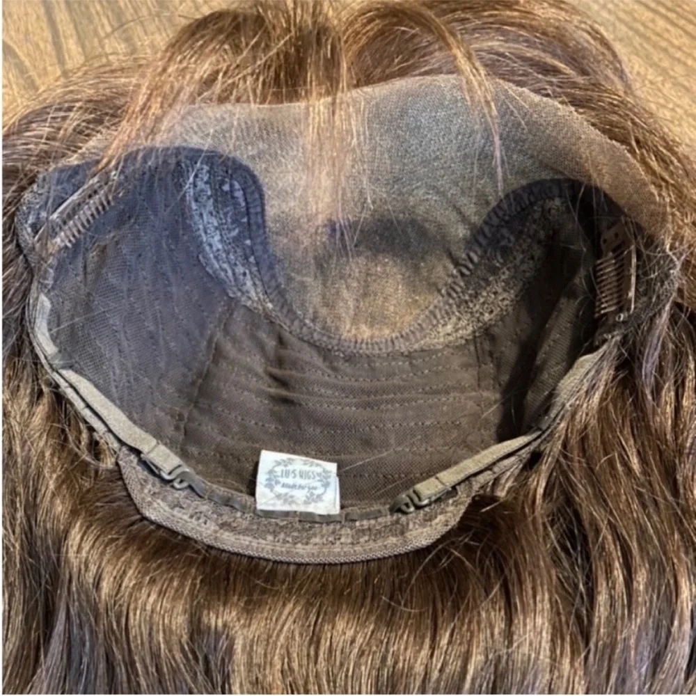 Lu’s Wigs “Betty” Human Hair Brunette 4/5 Medium Cap HH 17”